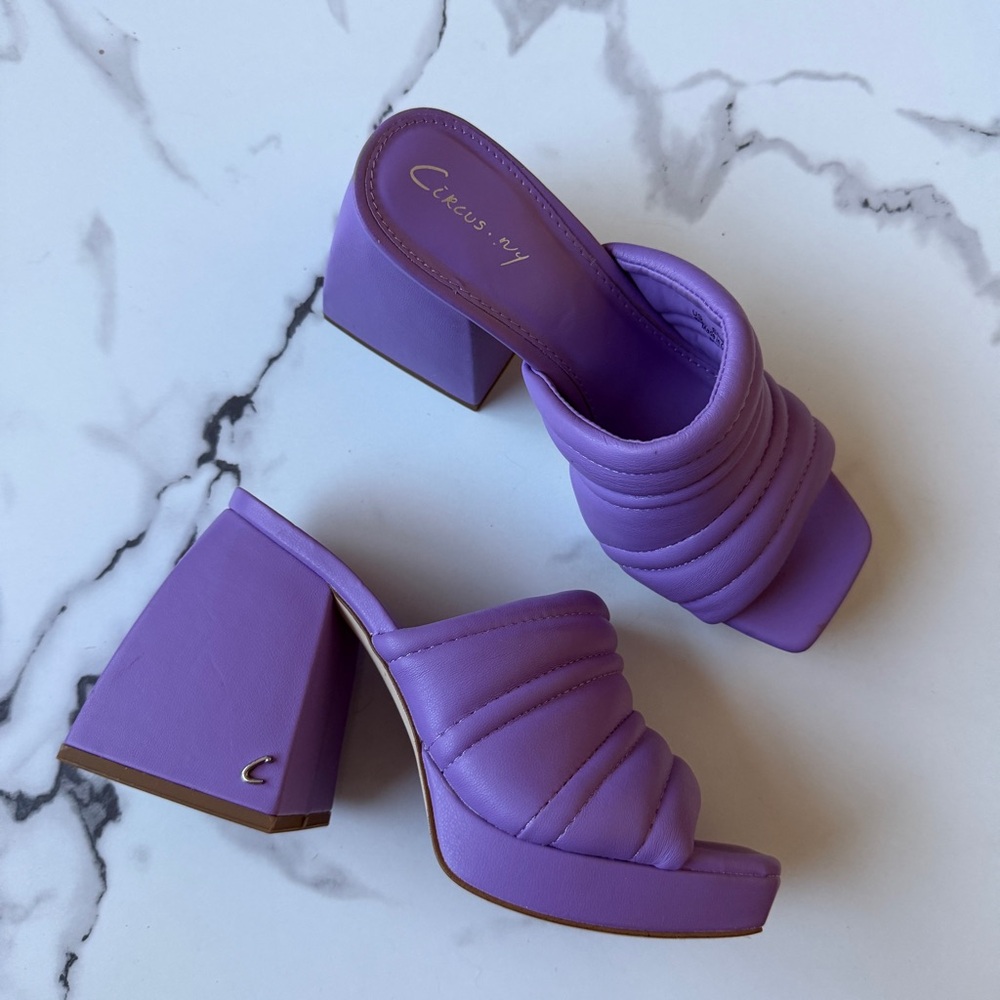 Circus by Sam Edelman Lavender Block Heel Mules Size 6
